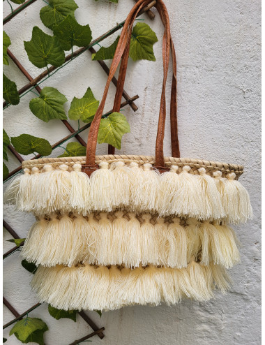 Bolso palma con lana